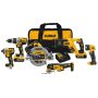 DEWALT 20-Volt MAX XR Lithium-Ion Brushless Cordless Combo Kit (6-Tool) w/ Hammer Drill, (2) Batteries 5.0Ah, Charger and Bag - Image 1