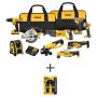 DEWALT 20-Volt MAX Cordless Combo Kit (9-Tool) w/ Two 20-Volt 2.0Ah Batteries and Charger and Oscillating Set (8-Piece) - Image 1
