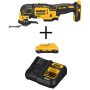 DEWALT ATOMIC 20-Volt MAX Li-Ion Brushless Cordless Oscillating Tool - Tool Only w/ 20-Volt Li-Ion 4 Ah Battery & Charger Kit - Image 1
