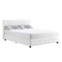 Dean White Faux Leather Upholstered Queen Bed - Image 1
