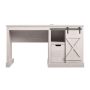 Ameriwood Home Bayshore 51.9 in. H Rustic White Single Pedestal Computer Desk - Image 1