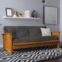DHP Eve 8 in. Thermobonded High Density Polyester Fill Foam Core Medium Comfort Tight Top Gray Full Futon Mattress - Image 1