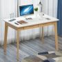 39.4 in. W-29.5 in H White Rectangular MDF Computer Desk with 2 Drawers - Image 1