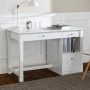 Walker Edison Furniture Company 48-in. White Rectangular 3 -Drawer Computer Desk with Keyboard Tray - Image 1