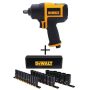 DEWALT 1/2 in. Heavy-Duty Pneumatic Impact Wrench w/ Bonus 1/2 in. Drive Metric Deep Impact Socket Set (26-Piece) - Image 1