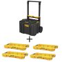 DEWALT TOUGHSYSTEM 2.0 24 in. Mobile Tool Box w/ (4) TOUGHSYSTEM 2.0 Shallow Tool Trays - Image 1