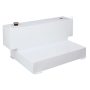Delta Short-Bed L-Shaped Steel Liquid Transfer Tank in White - Image 1