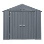 Arrow Elite 8 ft. W x 6 ft. D Anthracite Gray Premium Vented Corrosion Resistant Steel Storage Shed - Image 1