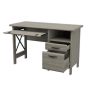 Inval 47" W Smoke Oak 2 Drawer Computer Desk w/ Slide-out Keyboard Tray - Image 1