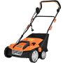 Costway 15-in. 13 Amp Corded Electric Push Button Start Walk Behind Push Mower Scarifier Electric Lawn Dethatcher Orange - Image 1