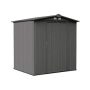 Arrow 6-ft H x 5-ft D x 5.5-ft D EZEE Galvanized Steel Low Gable Shed in Charcoal w/ Snap-IT Quick Assembly - Image 1