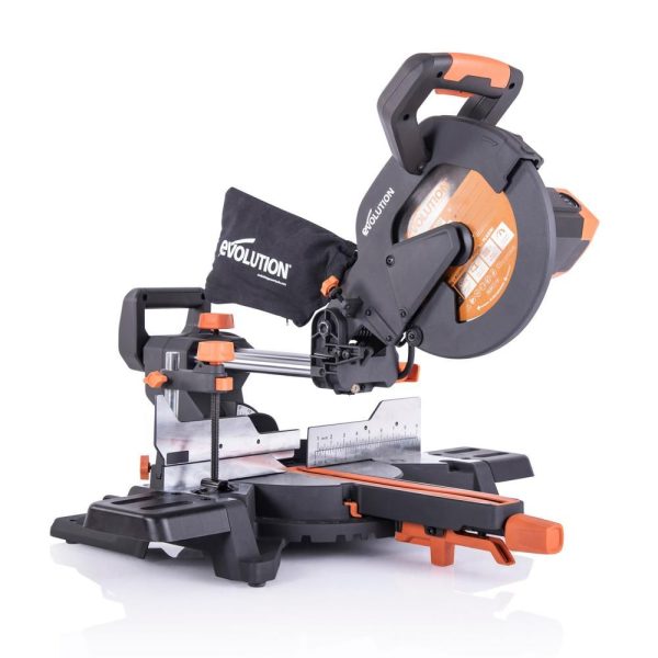 Evolution-Power-Tools-15-Amp-10-in-Sliding-Compound-Miter-Saw-w-Multi-Material-Cutting-Blade-for-Wood-Decking-Metal-Laminate-Plastic