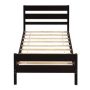 ANBAZAR Espresso Twin Platform Bed Frame Heavy Duty Twin Size Bed Frame Wood Platform Bed with Headboard and Foot-Board - Image 1