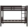 ANBAZAR Wood Bunk Bed Twin Over Twin Bunk Bed Wood 2 in 1 Bunk Bed with Ladder and Guardrails for Kids, Teens Espresso - Image 1