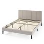 Zinus - Maddon Beige Upholstered Full Platform Bed Frame - Image 1