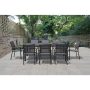 Decker Dark Gray 9-pc Aluminum Outdoor Dining Set with Tribeca with Ceramic Glass Table Top - Image 1