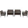 Gymax 8PCS Rattan Patio Conversation Set Outdoor Furniture Set Garden w/Cushion - Image 1