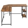 Gymax 54.5 in. W L Shaped Corner Computer Desk Home Office Workstation with Storage Shelves - Image 1