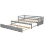 Gray Double Twin Daybed with Trundle - Image 1