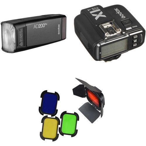Godox-AD200Pro-TTL-Pocket-Flash-Kit-w-Canon-Trigger-and-Barndoors