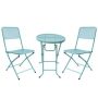 3-Piece Metal Outdoor Bistro Set H-YL-MB005-LIGHT BLUE - Image 1