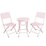 3-Piece Metal Outdoor Bistro Set H-YL-MB005-PINK - Image 1