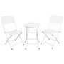 3-Piece Metal Outdoor Bistro Set H-YL-MB005-WHITE - Image 1