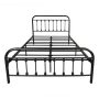 Victorian Vintage Style Platform Black Full XL Bed Frame - Image 1