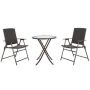 3-Piece Folding Wicker Outdoor Bistro Set - Image 1