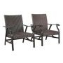 2-Piece Steel Wicker Outdoor Patio Conversation Chair Set - Image 1