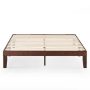 Mellow Mellow Naturalista Classic 12-in. Espresso Full Solid Wood Platform Bed with Wooden Slats Easy Assembly - Image 1