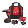 Milwaukee M18 18-Volt Lithium-Ion Cordless 1/2 in. Hammer Drill Driver Kit w/(2) 3.0Ah Batteries, Charger & Hard Case - Image 1