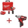 Milwaukee M12 FUEL 12V Lithium-Ion Cordless 1/4 in. Hex 2-Speed Screwdriver Kit with Free M12 1/4 in. Hex Impact (Tool-Only) - Image 1