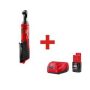 Milwaukee M12 12-Volt Lithium-Ion 3/8 in. Cordless Ratchet (Tool-Only) with Free M12 Lithium-Ion Starter Kit - Image 1