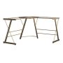 Ameriwood Home - Oxford Gold Glass L-Shaped Computer Desk - Image 1