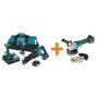 Makita 18V LXT Brushless 3-Piece Combo Kit (4.0 Ah) with 18V LXT Brushless 4-1/2 in./5 in. Cut-Off/Angle Grinder - Image 1