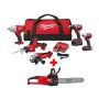 Milwaukee M18 18V Lithium-Ion Cordless Combo Tool Kit (5-Tool) with M18 FUEL Chainsaw - Image 1