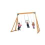 Creative Cedar Designs Trailside Complete Wood Swing Set with Green Playset Accessories - Image 1