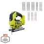 RYOBI ONE+ HP 18V Brushless Cordless Jig Saw (Tool Only) with All Purpose Jig Saw Blade Set (20-Piece) - Image 1