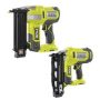 RYOBI ONE+ 18V Cordless 2-Tool Combo Kit with AirStrike 18-Gauge Brad Nailer and 16-Gauge Straight Finish Nailer (Tools Only) - Image 1