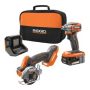 RIDGID 18V SubCompact Brushless Cordless 2-Tool Combo Kit w/ Impact Driver, Multi-Material Saw, 2.0 Ah Battery, Charger, & Bag - Image 1