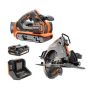 RIDGID 18V Brushless Cordless 3 in. x 18 in. Belt Sander Kit with (1) 2.0 Ah Battery and Charger with 7-1/4 in. Circular Saw - Image 1