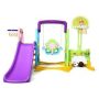 Costway 6-in-1 Toddler Climber and Swing Set with Basketball Hoop and Football Gate Backyard - Image 1