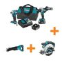Makita 18V LXT Lithium-ion Brushless 2-pc Combo Kit 5.0Ah with bonus 18V LXT Recipro Saw and 18V LXT 6-1/2 in. Circular Saw - Image 1