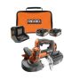 RIDGID 18V Cordless Compact Band Saw with (2) 4.0 Ah Batteries, 18V Charger, and Bag - Image 1