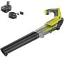 RYOBI ONE+ 18-Volt Cordless 100MPH 280CFM Jet Fan Blower & Lawn & Leaf Bag with 4 Ah Battery and Charger - Image 1
