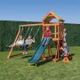 SPORTSPOWER Scottsdale Wood Swing Set with Slide - Image 1