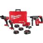 Milwaukee M18 FUEL 18-Volt Li-Ion Brushless Cordless Hammer Drill & Impact Driver Combo Kit (2-Tool) w/4 Batteries & Rotary Hammer - Image 1