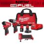 M12 FUEL 12-Volt Li-Ion Brushless Cordless Hammer Drill/Impact Driver Combo Kit (2-Tool) w/M12 Right Angle Die Grinder - Image 1