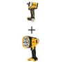 DEWALT ATOMIC 20V Max Cordless Brushless 1/2 in. Impact Wrench and 20V Max Cordless Jobsite Spotlight (Tools Only) - Image 1